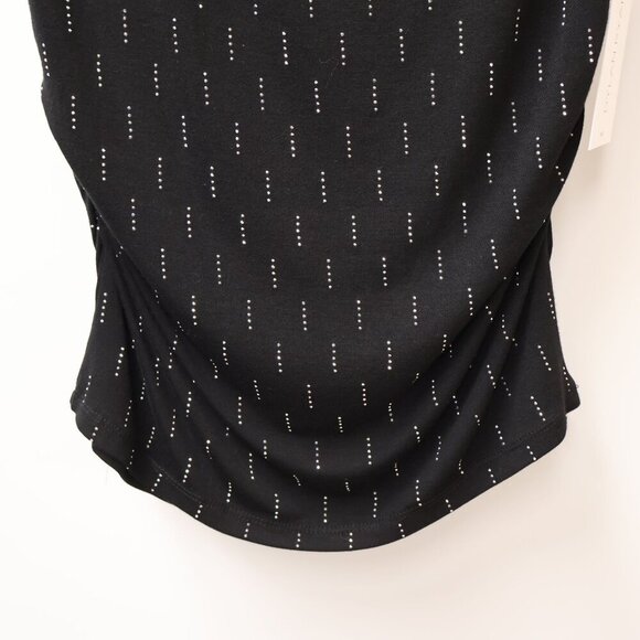 Dylan Ryan Black Sleeveless Top With Subtle Metallic Dotted Pattern - Size L - Picture 9 of 14
